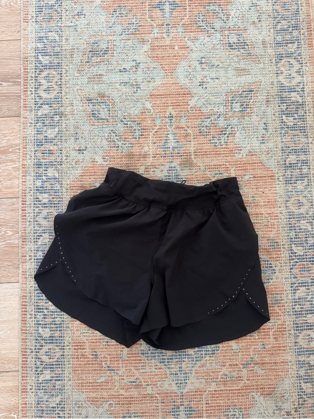 lululemon athletica Black Layered Scallop Athletic Shorts